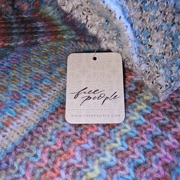 Free People Sedona Cardi in Blue Rainbow Combo Sz S - Picture 4 of 10